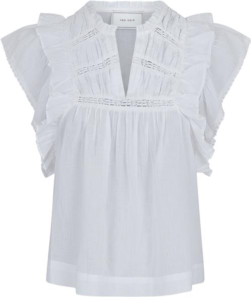 Neo Noir Jayla S Voile Top Kvinde White Toppe Str 42 - hos Magasin