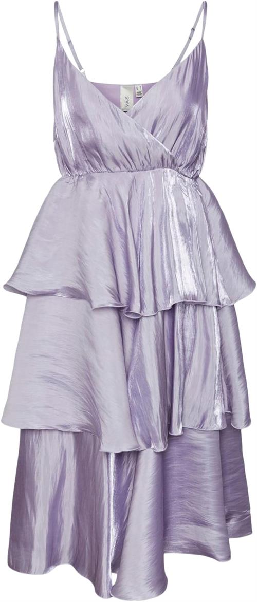 Se YAS Yassana Strap Midi Dress BM Kvinde Lavender Aura Midi Kjoler Regular Fit Str XS - hos Magasin ved Magasin