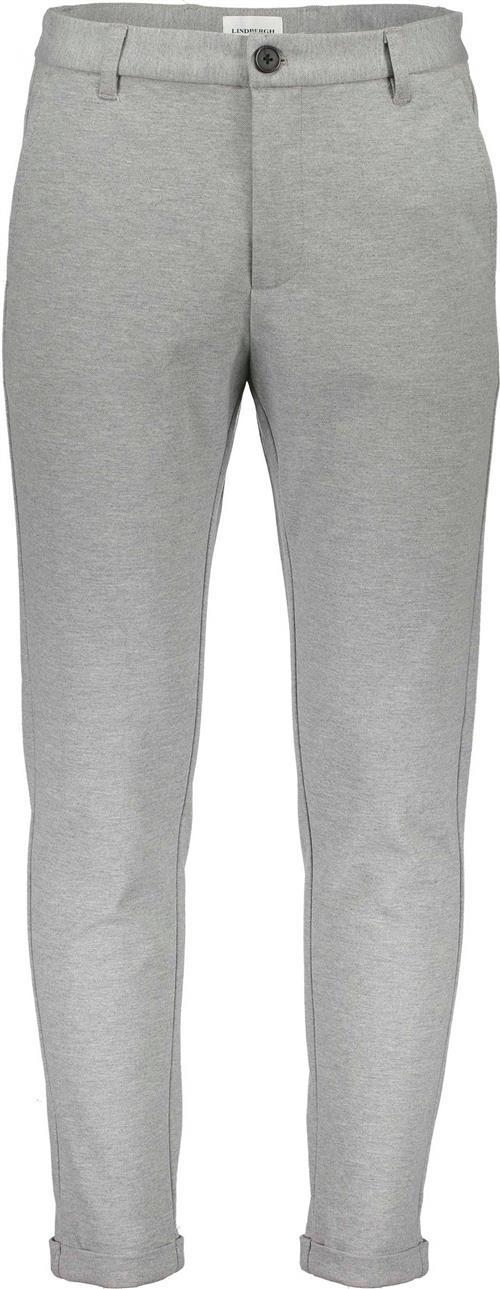 Lindbergh Cropped Bukser m. Stretch Mand Lt. Grey Chinos Str S - hos Magasin