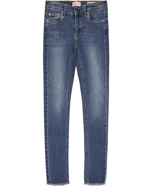 ONLY Konblush Skinny RAW Jeans 1303 Noos Str 134 cm / 9 år - Blå Jeans Bomuld hos Magasin