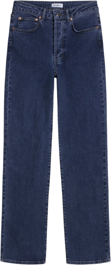 Woodbird Maria Dark Vintage Jeans Kvinde Dark Blue Straight Jeans Str 27 / 33 - Bomuld hos Magasin