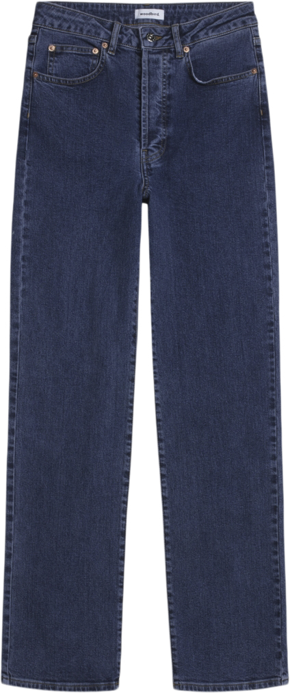 Woodbird Maria Dark Vintage Jeans Kvinde Dark Blue Straight Jeans Str 27 / 31 - Bomuld hos Magasin