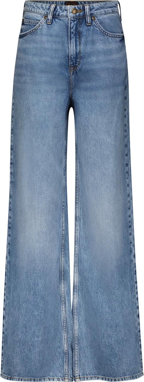 Se Lee Stella A Line Kvinde Blå Wide Jeans Str 31/33 - Bomuld hos Magasin ved Magasin