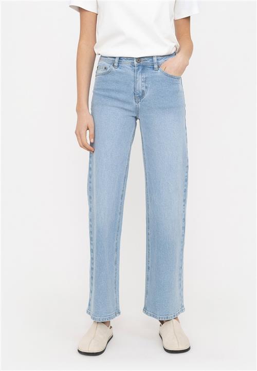 Soft Rebels Srwilla Midwaist Wide Jeans Kvinde Light Blue Wash Straight Jeans Str S - Denim hos Magasin