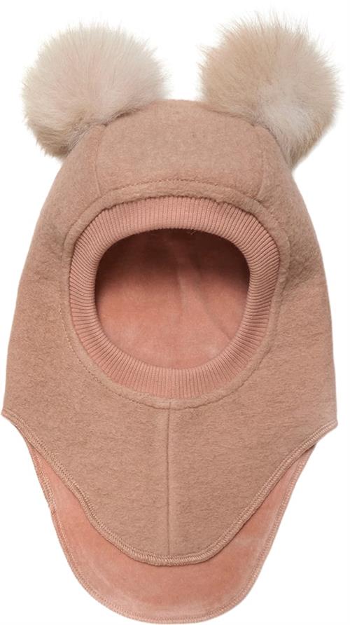 Huttelihut Balaclava w. Alpaca Pompoms 50\12-24M - Elefanthuer Velour hos Magasin