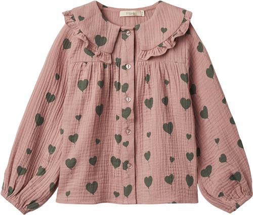 Fliink Love LS Blouse Str 4Y/104 - Ash Rose Aop Bluser hos Magasin