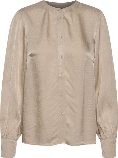 Se Soaked in Luxury Slfalula Shirt LS Kvinde Brindle Langærmede Bluser Regular Fit Str L - hos Magasin ved Magasin