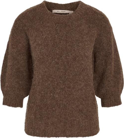 Rue de Femme ¤ Jaya Knit RdF ¤ Kvinde Bitter Chocolate Kortærmet Strik Str XS - hos Magasin