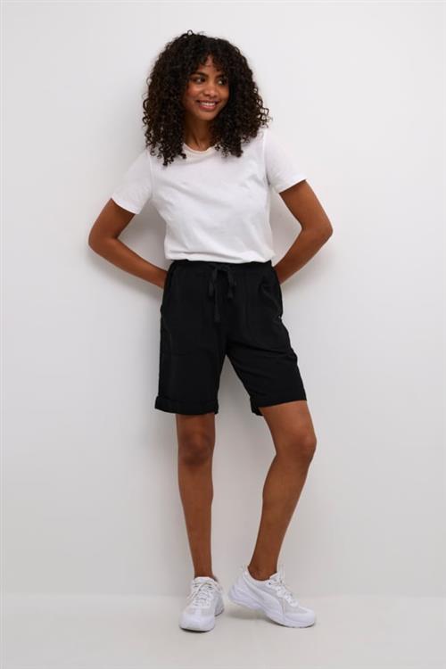 Kaffe Kanaya Shorts Kvinde Sort Casual Shorts Regular Fit Str 46 - hos Magasin