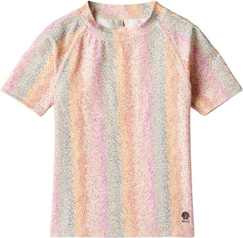 Wheat Kortærmet Bade Tshirt Jackie Str 4 år / 104 cm - Rainbow Flowers Uv Tøj & Hatte Polyester hos Magasin