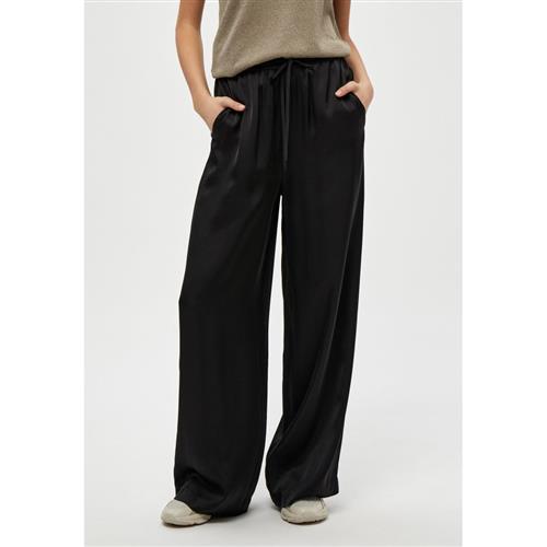 Minus Kamia Pants 1 Kvinde Sort Bukser Med Brede Ben Str 40 - Polyester hos Magasin