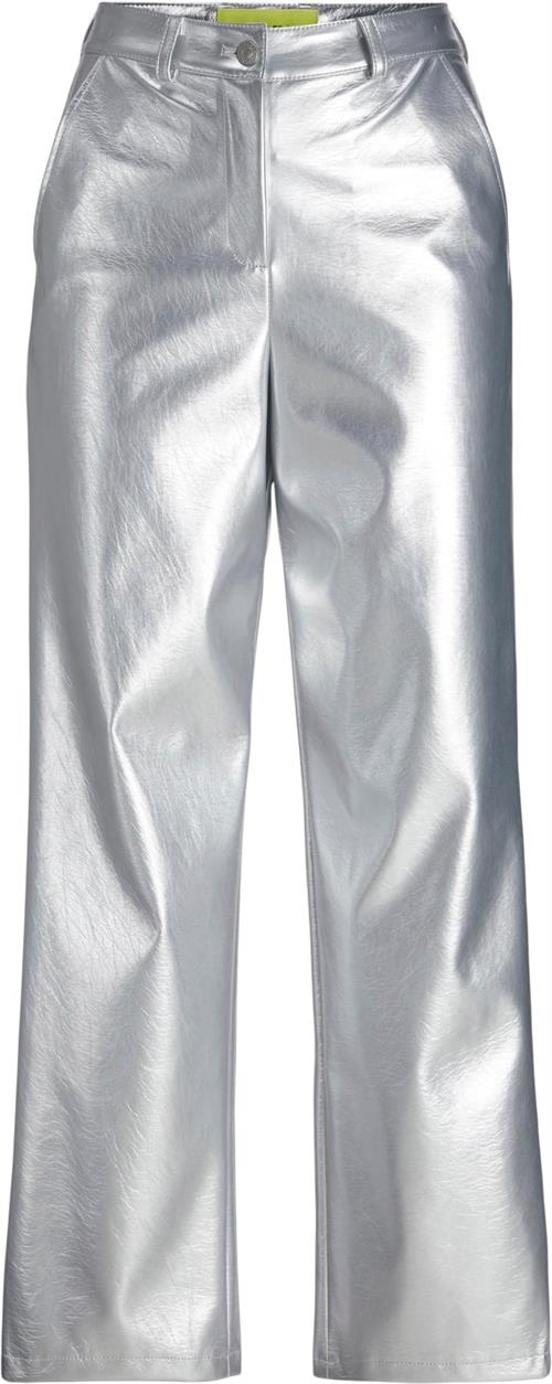 JJXX Jxmary HW Faux Leather Pants FL NOO Kvinde Silver Læderbukser Str S - hos Magasin