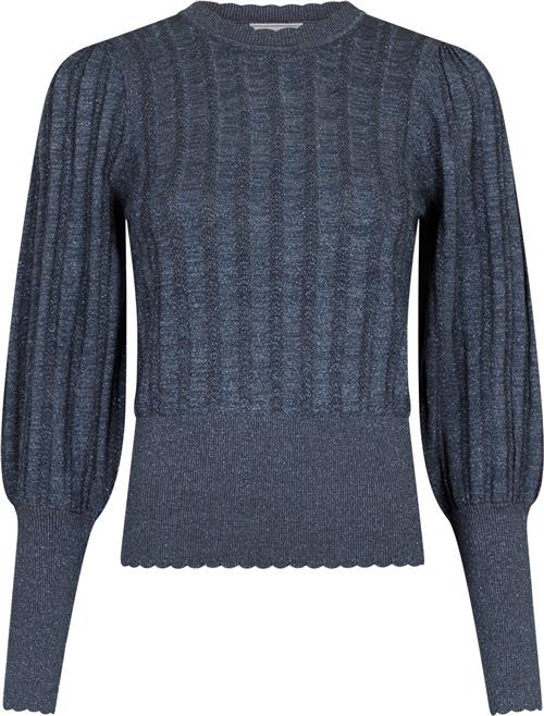 Neo Noir Dary Glitter Knit Blouse Kvinde Steel Grey Sweaters Str 40 - hos Magasin