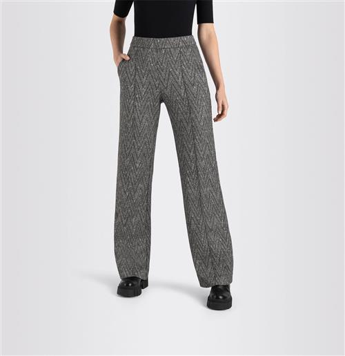 Se MAC Jeans Chiara Kvinde Silver Shadow Zig Zag Bukser Med Lige Ben Str W36 / L32 - hos Magasin ved Magasin