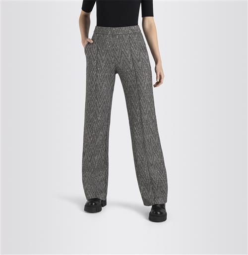 Se MAC Jeans Chiara Kvinde Silver Shadow Zig Zag Bukser Med Lige Ben Str W38 / L32 - hos Magasin ved Magasin