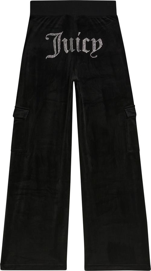 Juicy Couture Audree Cargo Velour Trouser Kvinde Black Sweatpants Str L Velour - hos Magasin