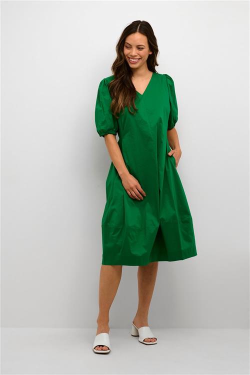 Se Culture Cuantoinett SS Dress Kvinde Jolly Green Midi Kjoler Str XS - hos Magasin ved Magasin