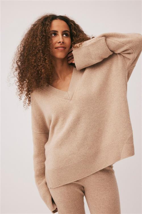 Magasin du Nord Collection Magasin Classic 3 100 Cashmere Kvinde Light Sand Sweaters Str XS Cashmere