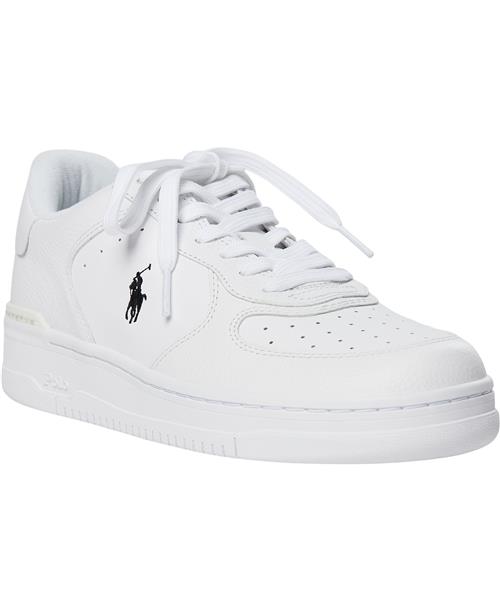 Polo Ralph Lauren Masters Court Leather Sneaker Mand White/white/black Pp Sneakers Str 44 - hos Magasin