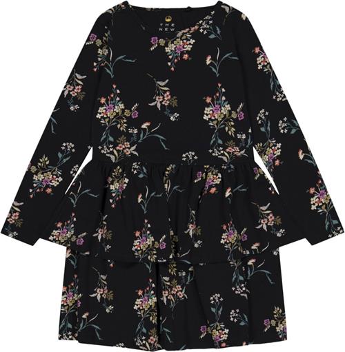 The New Tniris L_S Dress Str 146-152 cm/11-12 år - Black Beauty Flow Kjoler Bomuld hos Magasin