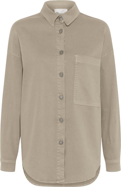 Se My Essential Wardrobe Laramw 149 Shirt Kvinde Silver Sage Washed Langærmede Skjorter Str 40 - hos Magasin ved Magasin