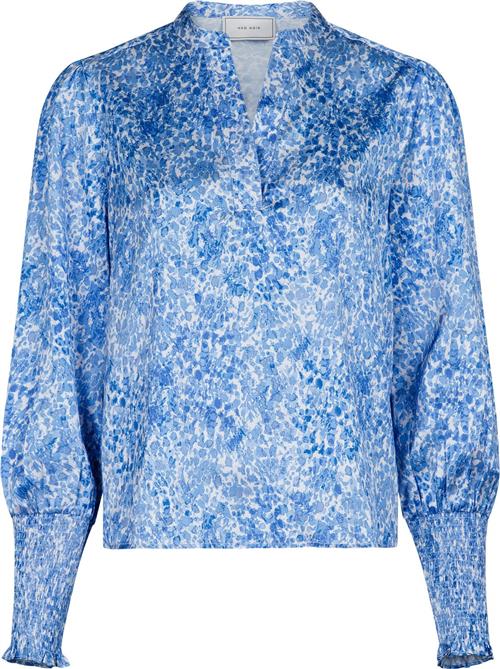 Neo Noir Landa Blooming Dot Blouse Kvinde Blue Langærmede Bluser Str 42 - hos Magasin