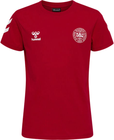 Se Hummel DBU Danmark Fan Promo Tshirt Børn 140 - T-shirts hos Magasin ved Magasin