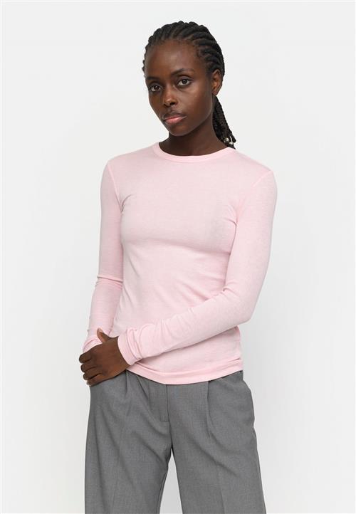 Soft Rebels Srroman Oneck Kvinde Roseate Spoonbill Melange Langærmede T-shirts Str L - hos Magasin