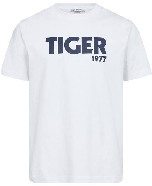 Tiger of Sweden Dillan Mand Pure White Kortærmede T-shirts Str S - hos Magasin