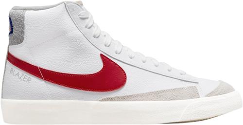 Nike Blazer mid '77 Mand White/gym Red-lt Smoke Grey-phantom Sneakers Str 46 - Læder hos Magasin