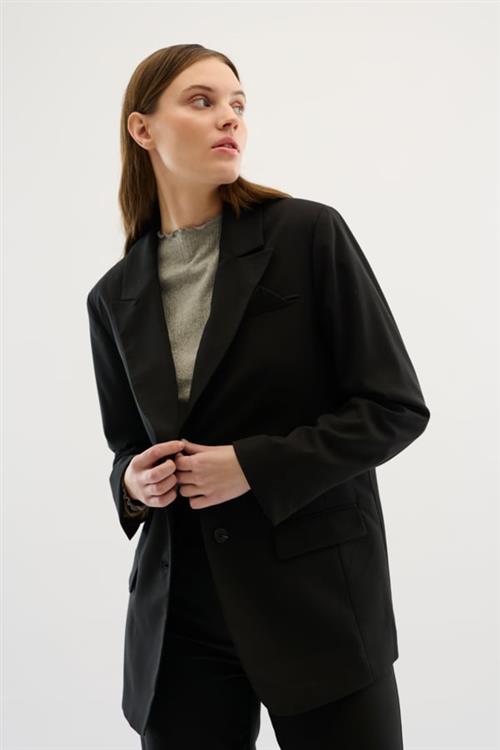 Karen by Simonsen Kbmilano Solid Blazer Kvinde Meteorite Blazere Classic Fit Str 44 - hos Magasin