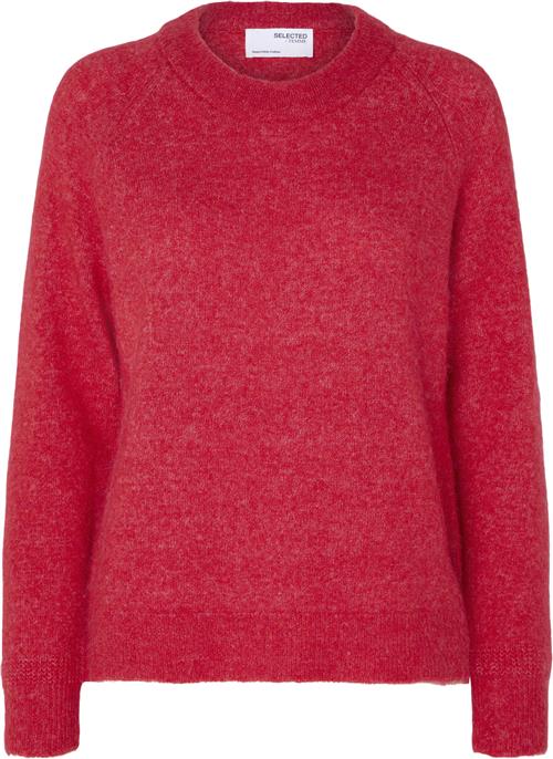 Selected Femme Slflulu LS Knit Oneck B Noos Kvinde Ski Patrol/melange Sweaters Str XS - hos Magasin