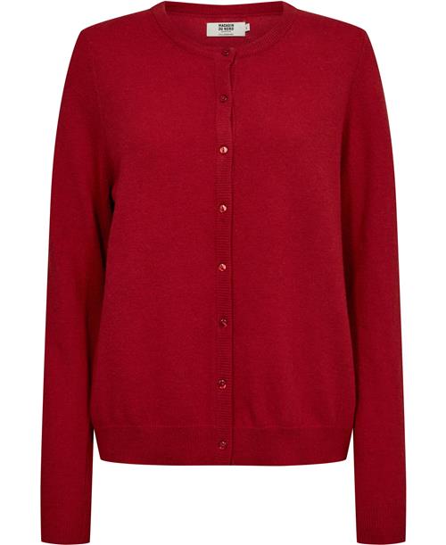 Magasin du Nord Collection Magasin Myrna 3 RWS Cardigan Lambswool Kvinde Flaming Red Cardigans Str M Uld