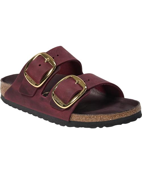 Birkenstock Arizona Big Buckle Leoi Zinfandel HEX Kvinde Zinfandel Flade Sandaler Str 42 - Læder hos Magasin