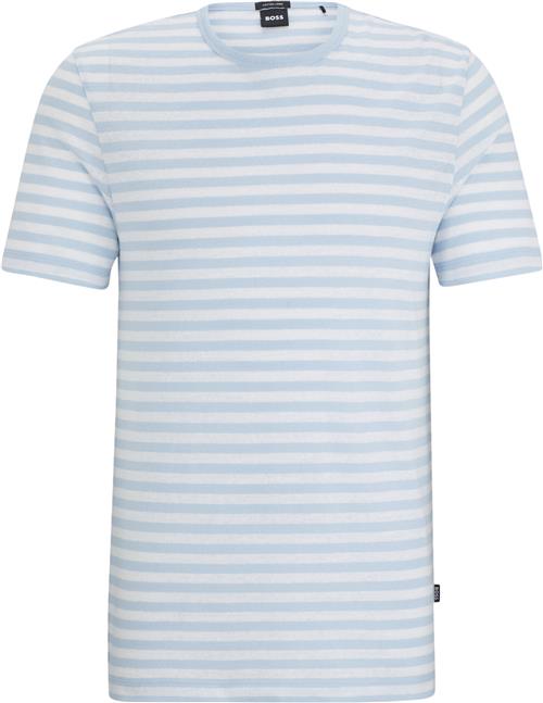 Se BOSS Tiburt 457 Mand Light/pastel Blue Kortærmede T-shirts Str XL - hos Magasin ved Magasin