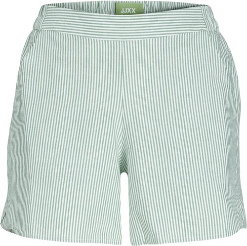 JJXX Jxsiva Oxford Shorts WVN Kvinde Grayed Jade/stripes Casual Shorts Str S - hos Magasin