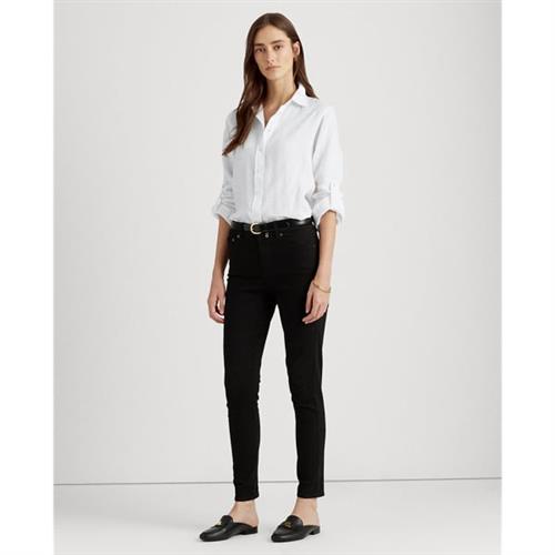 Se Lauren Ralph Lauren Linen Shirt Kvinde Hvid Hørskjorter Str S - hos Magasin ved Magasin