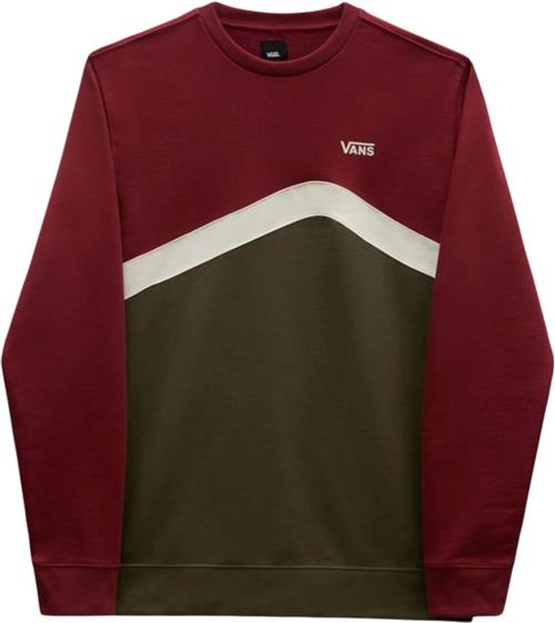 Vans Sidestripe Blocks Crew Sweatshirt Mand Grape Leaf/syrah Sweatshirts Str XS - Bomuld hos Magasin