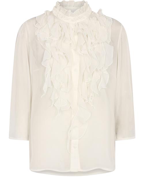 Saint Tropez Liljasz Crinkle 3/4 Shirt Kvinde 110605 Toppe Regular Fit Str XS - hos Magasin