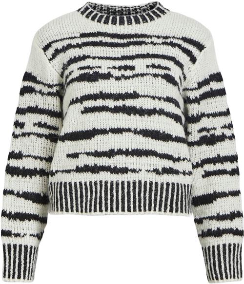 Object Objcontessa L/S Oneck Knit Pullove Kvinde Multi Sweaters Str L - hos Magasin