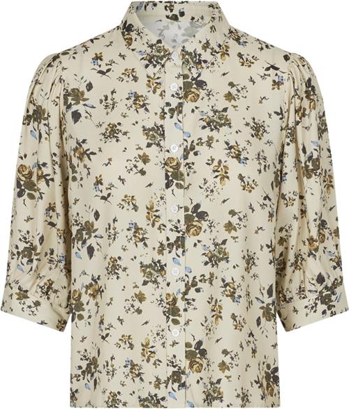 Lollys Laundry Bonoll Shirt SS Kvinde Flower Print Kortærmede Skjorter Str XS - hos Magasin