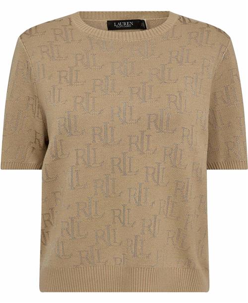 Lauren Ralph Lauren Bright Rayon/cottonss Sweater Kvinde Beige Kortærmet Strik Str S - hos Magasin