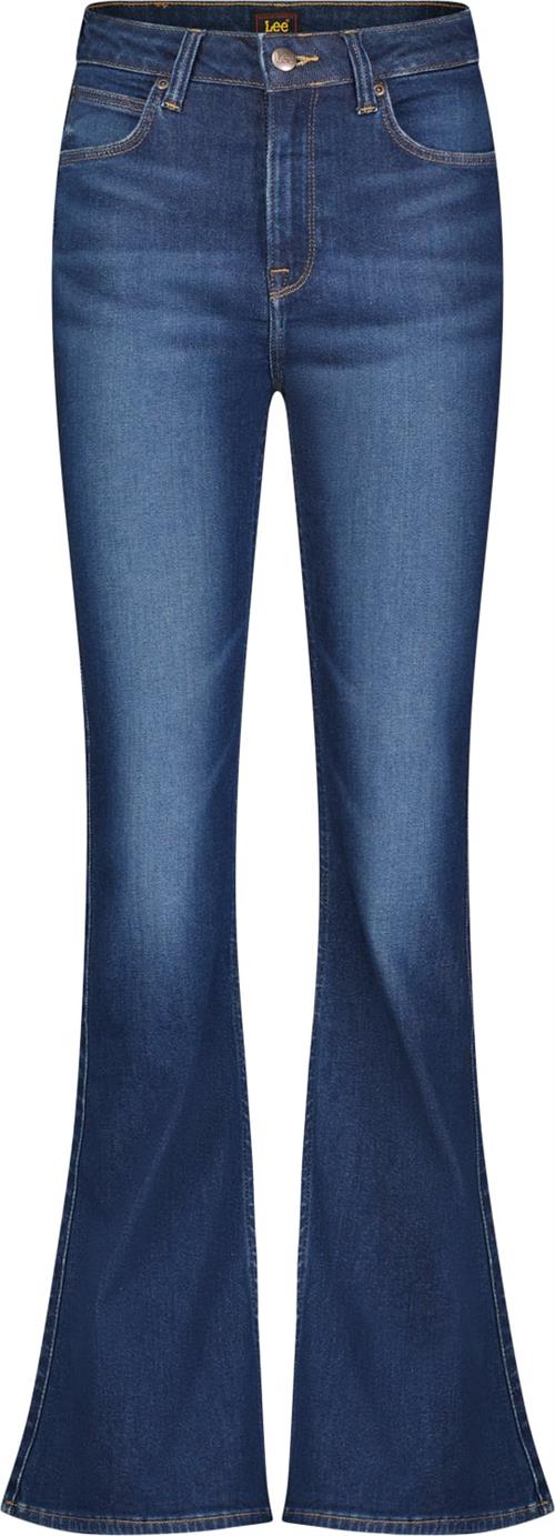 Se Lee Breese Kvinde Blå Flared Jeans Str 28/33 - Denim hos Magasin ved Magasin