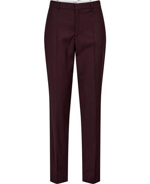 Se Filippa K Emma Wool Trousers Kvinde Burgundy Bukser Med Smalle Ben Str 40 - Uld hos Magasin ved Magasin