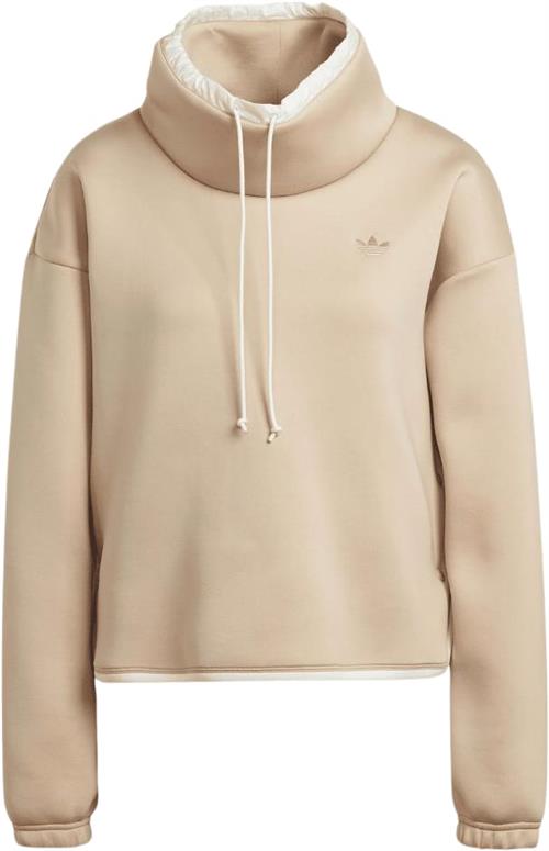 adidas Funnel Neck Sweater Kvinde Beige Hættetrøjer Str 38 - Polyester hos Magasin