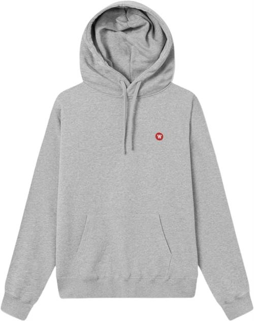 Wood Wood Ash Hoodie Mand Grey Melange Hoodies Str L - Bomuld hos Magasin