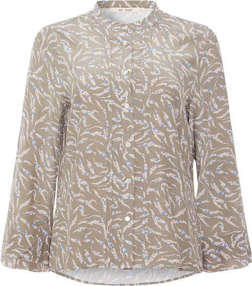 Rue de Femme ¤ New Arabella Shirt RdF ¤ Kvinde Stone Langærmede Bluser Str XL - hos Magasin