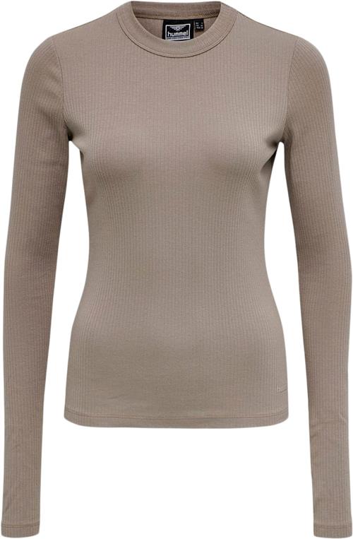 Se Hummel Bell Tshirt L/S Kvinde Brown Langærmede T-shirts Str XL - hos Magasin ved Magasin