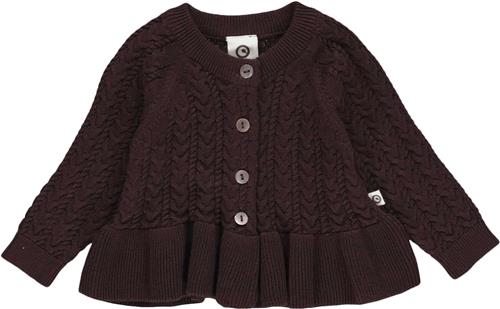 Müsli by Green Cotton Knit Frill Cardigan Baby Str 98 - 19141901 Cardigans Bomuld hos Magasin