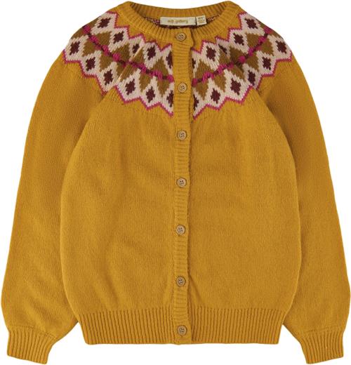 Se Soft Gallery Sgmira Knit Cardigan Str 5y - Old Gold Cardigans Bomuld hos Magasin ved Magasin